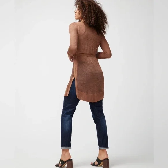 NWT White House Black Market Crochet Belted Coverup Size XS - Picture 10 of 12